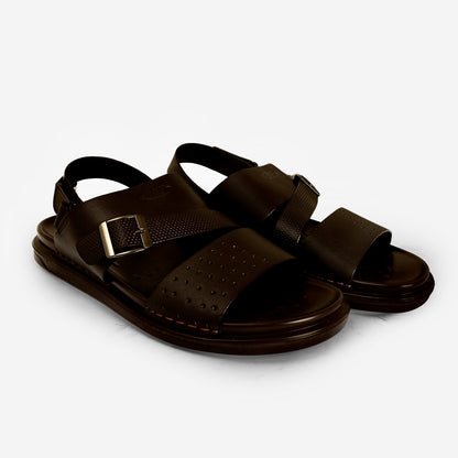 STRAP X Brown Sandals For Men SS-04