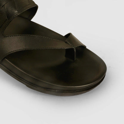 VELORA Black Chapal For Men SS-10