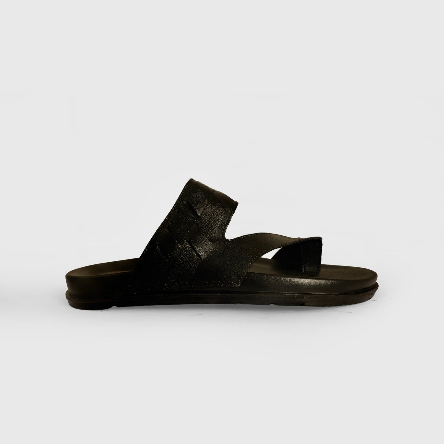 VELORA Black Chapal For Men SS-10